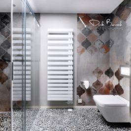 Italienische Designtapete Tapete in der Dusche